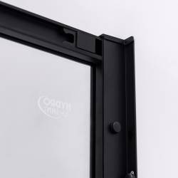 KABINA PRYSZNICOWA KWADRATOWA SUPER SLIM NOVA CZARNA 80x80 CM 6 MM NOVA-BL-80X80