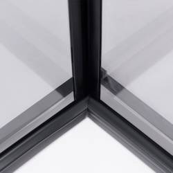 KABINA PRYSZNICOWA KWADRATOWA SUPER SLIM NOVA CZARNA 80x80 CM 6 MM NOVA-BL-80X80