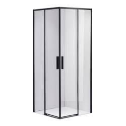 KABINA PRYSZNICOWA KWADRATOWA SUPER SLIM NOVA CZARNA 90x90 CM 6 MM NOVA-BL-90X90