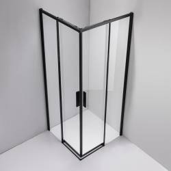 KABINA PRYSZNICOWA KWADRATOWA SUPER SLIM NOVA CZARNA 90x90 CM 6 MM NOVA-BL-90X90