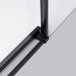 KABINA PRYSZNICOWA KWADRATOWA SUPER SLIM NOVA CZARNA 90x90 CM 6 MM NOVA-BL-90X90