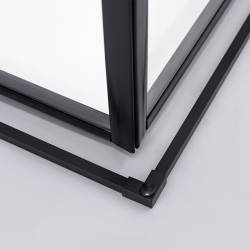 KABINA PRYSZNICOWA KWADRATOWA SUPER SLIM NOVA CZARNA 90x90 CM 6 MM NOVA-BL-90X90