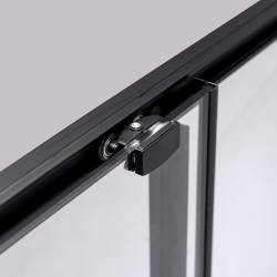 KABINA PRYSZNICOWA KWADRATOWA SUPER SLIM NOVA CZARNA 90x90 CM 6 MM NOVA-BL-90X90