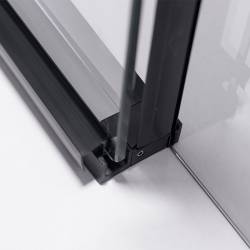 KABINA PRYSZNICOWA KWADRATOWA SUPER SLIM NOVA CZARNA 90x90 CM 6 MM NOVA-BL-90X90