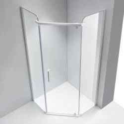 KABINA PRYSZNICOWA PIĘCIOKĄTNA KZ91B BIAŁA 90x90 CM KZ91B-WH-90