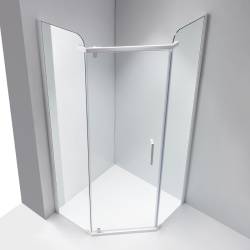KABINA PRYSZNICOWA PIĘCIOKĄTNA KZ91B BIAŁA 90x90 CM KZ91B-WH-90
