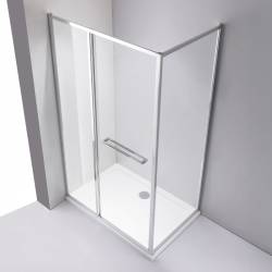 KABINA PRYSZNICOWA PROSTOKĄTNA KIRA CHROM 110X80 CM KIRA-110X80