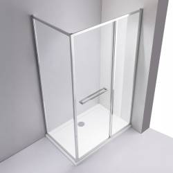 KABINA PRYSZNICOWA PROSTOKĄTNA KIRA CHROM 110X90 CM KIRA-110X90