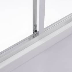 KABINA PRYSZNICOWA PROSTOKĄTNA KIRA CHROM 90X80 CM KIRA-90X80