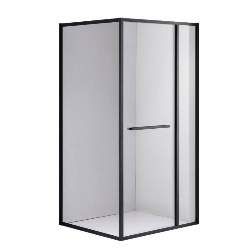 KABINA PRYSZNICOWA PROSTOKĄTNA KIRA CZARNA 100X90 CM KIRA-BL-100X90