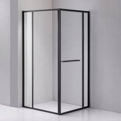 KABINA PRYSZNICOWA PROSTOKĄTNA KIRA CZARNA 120X80 CM KIRA-BL-120X80
