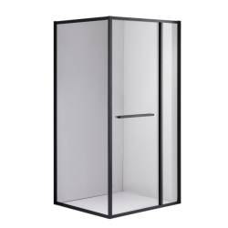 KABINA PRYSZNICOWA PROSTOKĄTNA KIRA CZARNA 90X80 CM KIRA-BL-90X80