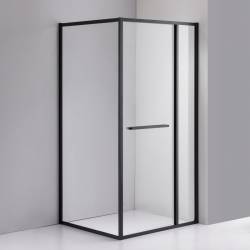 KABINA PRYSZNICOWA PROSTOKĄTNA KIRA CZARNA 90X80 CM KIRA-BL-90X80