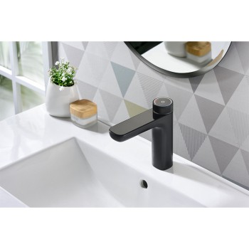 Bateria łazienkowa umywalkowa black czarna F06B LCD
