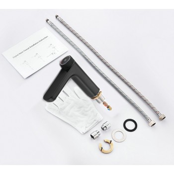 Bateria łazienkowa umywalkowa black czarna F06B LCD