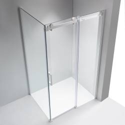 KABINA PRYSZNICOWA PROSTOKĄTNA KZ202B BIAŁA 110x90 CM 8 MM KZ202B-WH-110X90