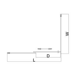 KABINA PRYSZNICOWA PROSTOKĄTNA KZ202C BIAŁA 120x90 CM KZ202C-WH-120X90