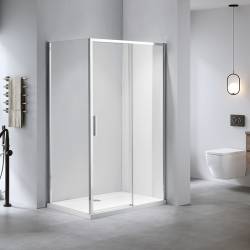 KABINA PRYSZNICOWA PROSTOKĄTNA SUPER SLIM NOVA CHROM 100x80 CM 6 MM NOVA-CH-100X80