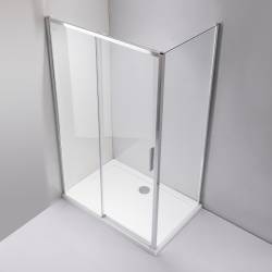 KABINA PRYSZNICOWA PROSTOKĄTNA SUPER SLIM NOVA CHROM 100x80 CM 6 MM NOVA-CH-100X80