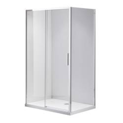 KABINA PRYSZNICOWA PROSTOKĄTNA SUPER SLIM NOVA CHROM 90x80 CM 6 MM NOVA-CH-90X80