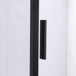 KABINA PRYSZNICOWA PROSTOKĄTNA SUPER SLIM NOVA CZARNA 100x80 CM 6 MM NOVA-BL-100X80