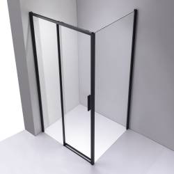 KABINA PRYSZNICOWA PROSTOKĄTNA SUPER SLIM NOVA CZARNA 100x90 CM 6 MM NOVA-BL-100X90