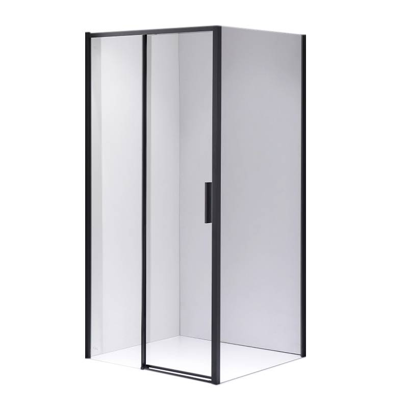 KABINA PRYSZNICOWA PROSTOKĄTNA SUPER SLIM NOVA CZARNA 120x80 CM 6 MM NOVA-BL-120X80