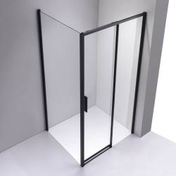 KABINA PRYSZNICOWA PROSTOKĄTNA SUPER SLIM NOVA CZARNA 120x80 CM 6 MM NOVA-BL-120X80