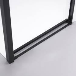 KABINA PRYSZNICOWA PROSTOKĄTNA SUPER SLIM NOVA CZARNA 120x80 CM 6 MM NOVA-BL-120X80