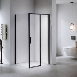 KABINA PRYSZNICOWA PROSTOKĄTNA SUPER SLIM NOVA CZARNA 120x90 CM 6 MM NOVA-BL-120X90