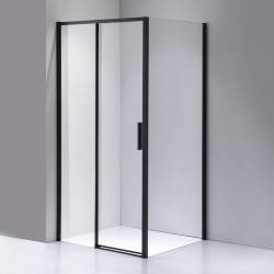 KABINA PRYSZNICOWA PROSTOKĄTNA SUPER SLIM NOVA CZARNA 120x90 CM 6 MM NOVA-BL-120X90