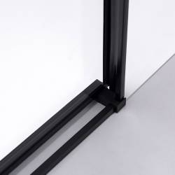 KABINA PRYSZNICOWA PROSTOKĄTNA SUPER SLIM NOVA CZARNA 120x90 CM 6 MM NOVA-BL-120X90