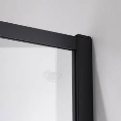 KABINA PRYSZNICOWA PROSTOKĄTNA SUPER SLIM NOVA CZARNA 120x90 CM 6 MM NOVA-BL-120X90