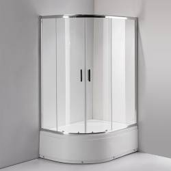 KABINA PRYSZNICOWA Z BRODZIKIEM MAJA LEWA CHROM 115x85 CM 5 MM MAJA-CH-L-115X85