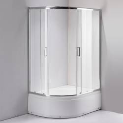 KABINA PRYSZNICOWA Z BRODZIKIEM MAJA LEWA CHROM 115x85 CM 5 MM MAJA-CH-L-115X85