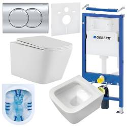 ZESTAW PODTYNKOWY WC STELAŻ GEBERIT DUOFIX MISKA AQUA-WH-03 PRZYCISK DELTA 01 CHROM ZES-AQUA-2