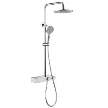 Bateria prysznicowa natynkowa F12C chrom z deszczownicą