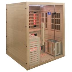 SAUNA KOMBO INFRARED/FIŃSKA HELSI3 Z PIECEM 6kW 3-4 OSOBOWA 160x160 CM 2w1 HELSI3