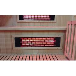SAUNA KOMBO INFRARED/FIŃSKA HELSI3 Z PIECEM 6kW 3-4 OSOBOWA 160x160 CM 2w1 HELSI3