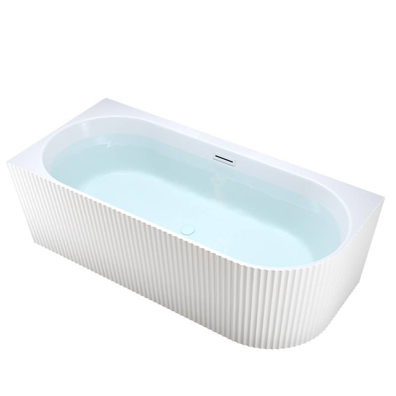 WANNA WOLNOSTOJĄCA PRZYŚCIENNA RIO 504C LEWA BIAŁA PRZELEW BIAŁY 160x75 CM RIO-504C-L-P-WH