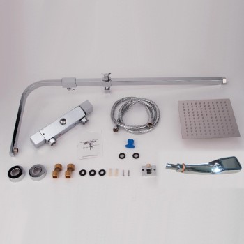 Bateria prysznicowa z deszcownicą termostat TSM153A