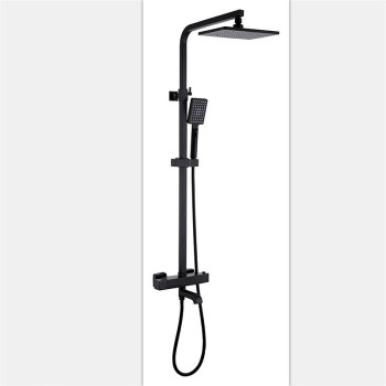 Bateria prysznicowa z deszcownicą TSM154B Czarna