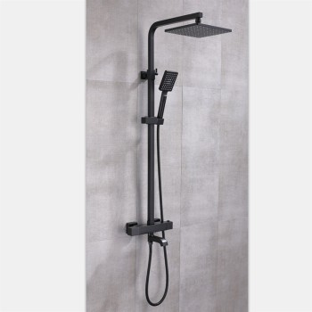 Bateria prysznicowa z deszcownicą TSM154B Czarna