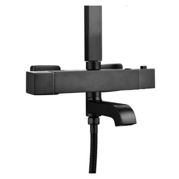 Bateria prysznicowa z deszcownicą TSM154B Czarna