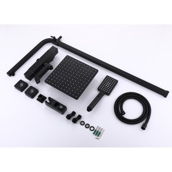 Bateria prysznicowa z deszcownicą TSM154B Czarna