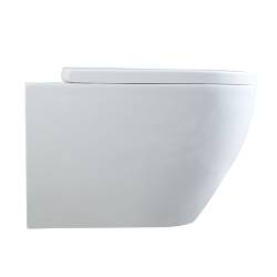 MISKA WC WISZĄCA TORNADO MIZU-WH-TR-02 BIAŁA DESKA WOLNOOPADAJĄCA DUROPLAST MIZU-WH-TR-02