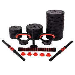 HANTLE BITUMICZNE REGULOWANE ZESTAW 2x20 KG+SZTANGA+UCHWYTY KETTLEBELL RP12-40 RP12-40