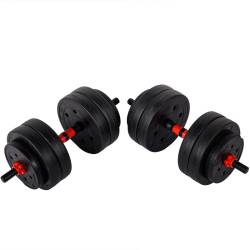 HANTLE BITUMICZNE REGULOWANE ZESTAW 2x20 KG+SZTANGA+UCHWYTY KETTLEBELL RP12-40 RP12-40
