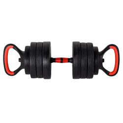 HANTLE BITUMICZNE REGULOWANE ZESTAW 2x20 KG+SZTANGA+UCHWYTY KETTLEBELL RP12-40 RP12-40