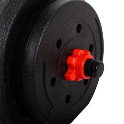HANTLE BITUMICZNE REGULOWANE ZESTAW 2x20 KG+SZTANGA+UCHWYTY KETTLEBELL RP12-40 RP12-40